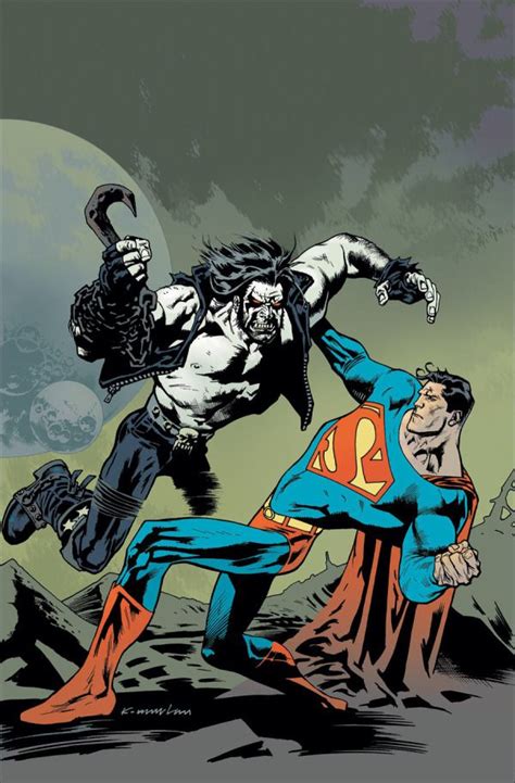 Superman Vs Lobo By Kevin Nowlan Comics Dc Comics Comic Art