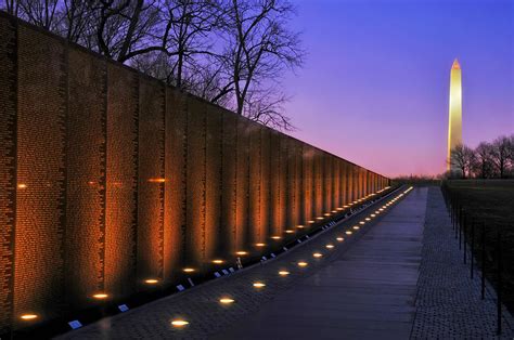 Vietnam Veterans Memorial At Sunset Photograph By Mountain Dreams