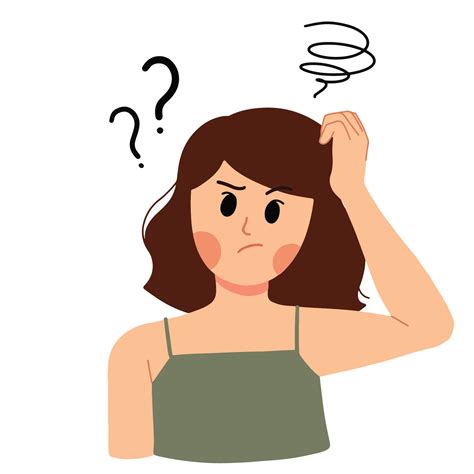 Confused Woman With Question Mark Illustration 9646425 Vector Art At Vecteezy