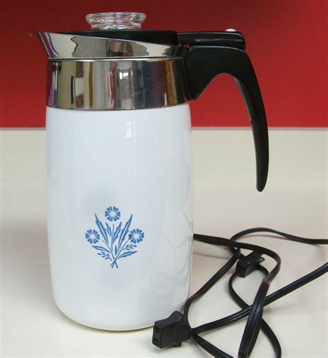 Corningware Electric Coffee Pot Percolator P80ep Ten Cup