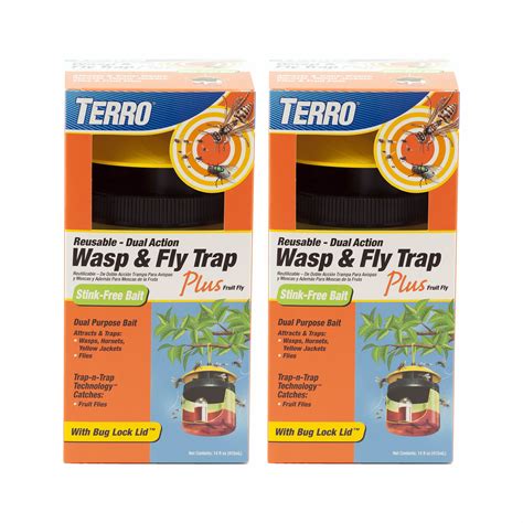 Terro Wasp And Fly Trap Plus Fruit Fly 2 Traps