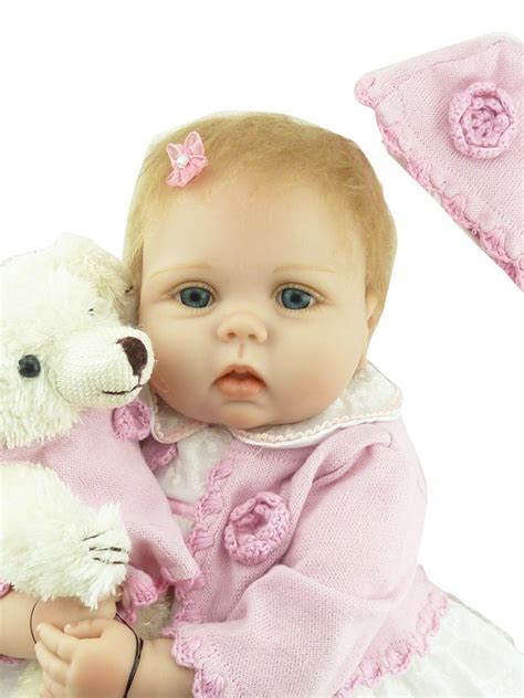 Ziyiui 22″ Reborn Baby Girl Doll Newborn Baby Dolls Realistic Silicone