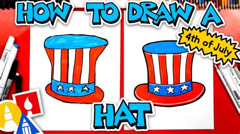 How To Draw A Fourth Of July Hat - Art For Kids Hub