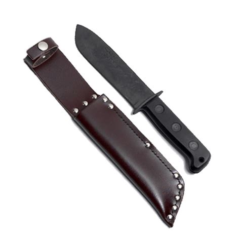Barringtons Swords Sheffield Steel Survival Knife Black Fibre Handle