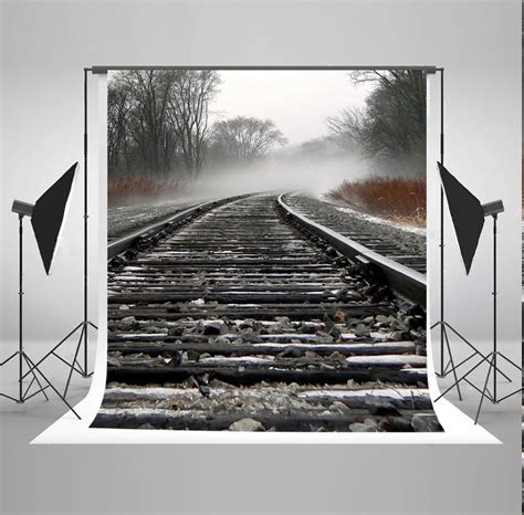 Kate 5x7ft Train Track Backdrops For Photography Portrait Background
