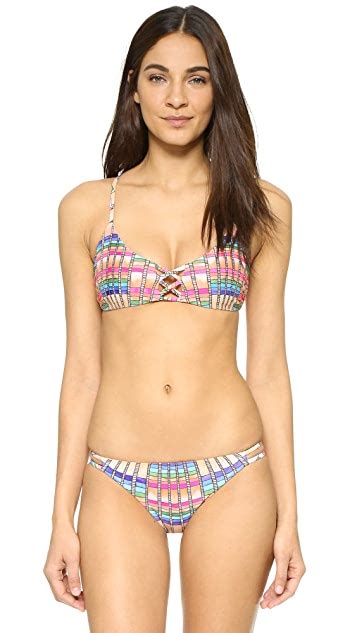 Mara Hoffman Flight Sand Lace Front Bikini Top Shopbop