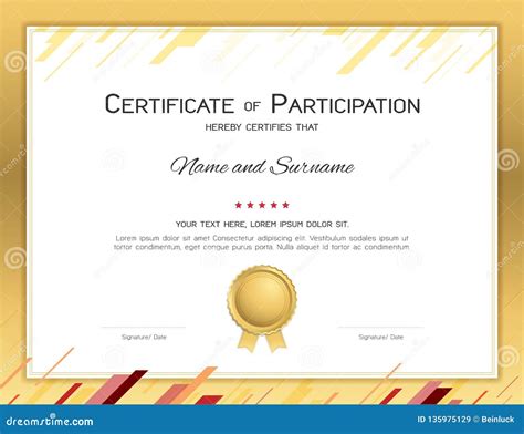 Certificate Template In Sport Theme With Watermark Background Diploma