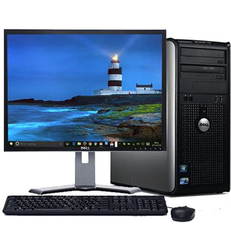 Fast Dell Optiplex 745 Desktop Pc Computer C2d 4gb 1tb Wifi 19 Lcd