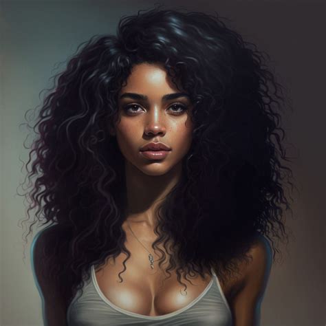 Female Portraits Character Portraits Character Art Black Women Art Curly Hair Styles