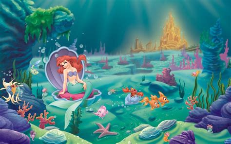 Cartoon Mermaid Wallpapers Top Free Cartoon Mermaid Backgrounds