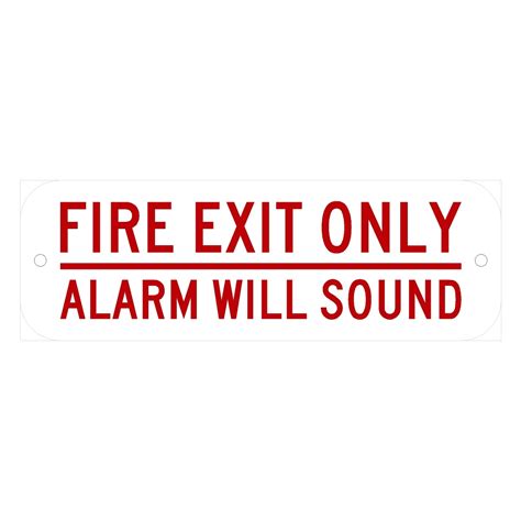 Fire Exit Only Sign Alarm Will Sound The Sign Store Nm