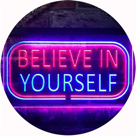 Motivational Quote Believe In Yourself Led Neon Light Sign Way Up Ts