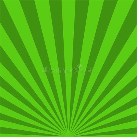 Green Sunbeams Background Vector Illustration Stock Illustration