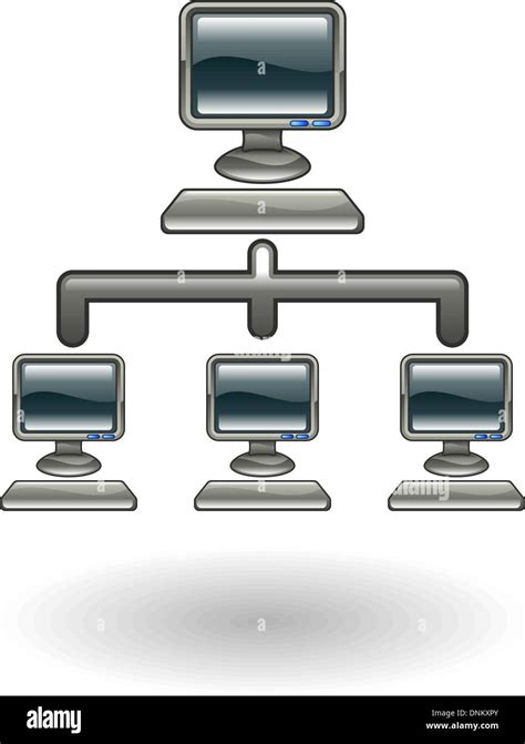 Illustration Of A Computer Network Stock Vector Image And Art Alamy