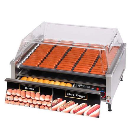 Star 75scbd Grill Max Slanted Top Countertop Hot Dog Roller Grill