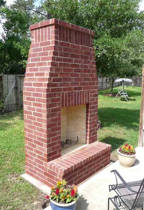 Simple Outdoor Brick Fireplace Psittacula7
