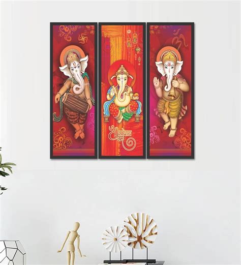 Buy Multicolour Mdf Framed Ganesha Art Panel By Go Hooked At 63 Off By