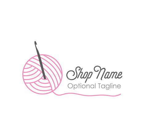 Crochet Logo Yarn Logo Handmade Shop Logo Knit Logo Yarn Shop