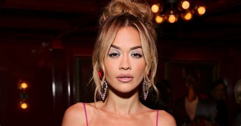 Rita Ora Wears See Through Dress For Pre Golden Globes Party With