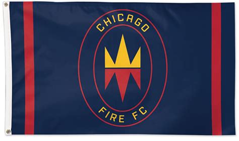 Chicago Fire Soccer Team Flags At