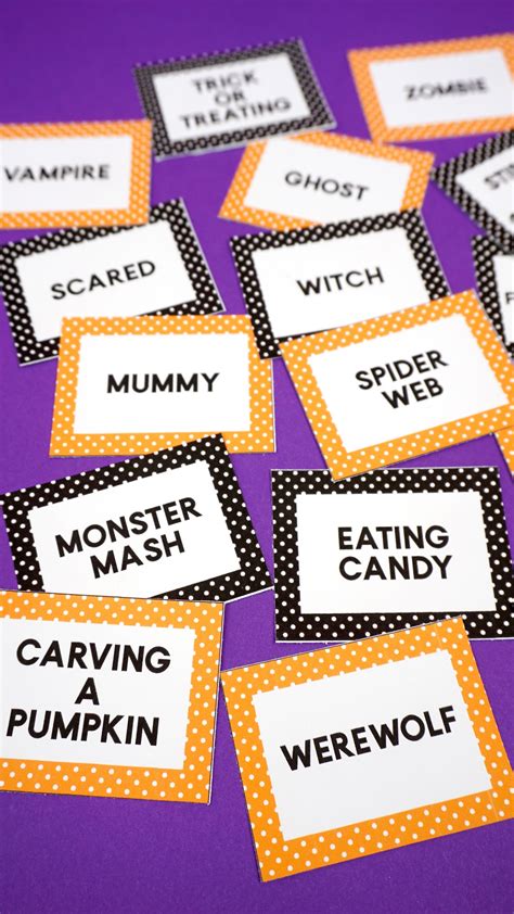 Free Halloween Charades Printable Printable Templates