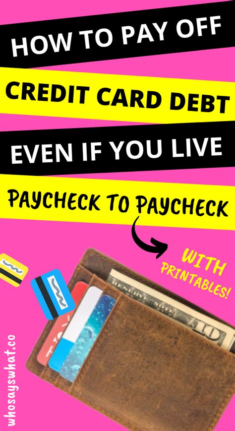 How to pay off credit card debt with no money. Pin on Pay Off Debt