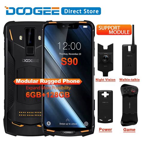 Ip68ip69k Doogee S90 Modular Rugged Mobile Phone 618inch Display