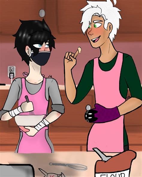 Just two boyfriends baking ﾟωﾟ ﾉ zanvis zaneromeave