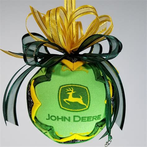 John Deere Ornament Farm Tractor Ornament Christmas Quilted Etsy