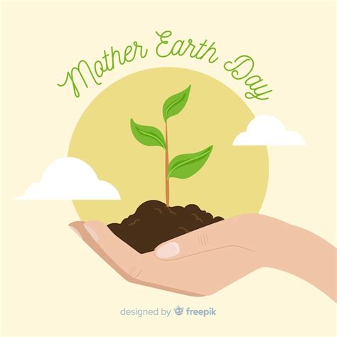 Feliz Día De La Madre Tierra Fondo Ilustrado Vector Gratis