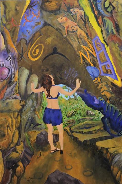Cave Woman Painting By Den Latham Fine Art America