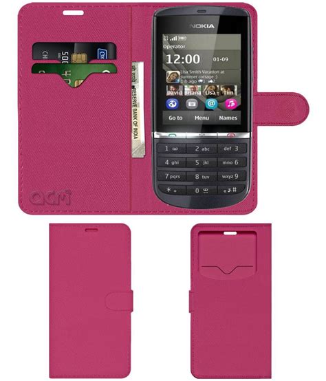 Nokia Asha 300 Flip Cover By Acm Pink Wallet Casecan Store 2 Card