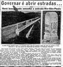 Washington Luís inaugura a primeira rodovia asfaltada do país a Rio