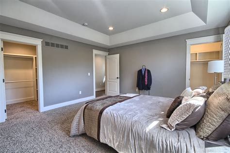› best neutral carpet colors for bedroom. Transitional Master Bedroom with High ceiling, Carpet ...