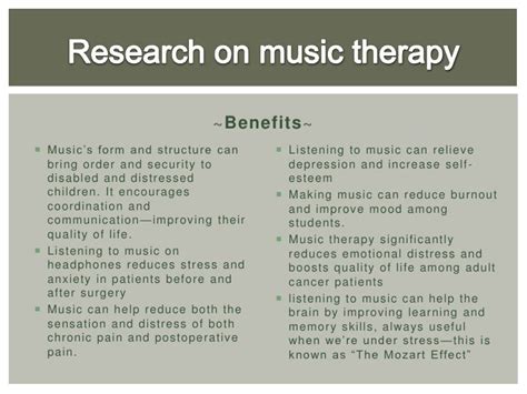 music therapy for stress pp