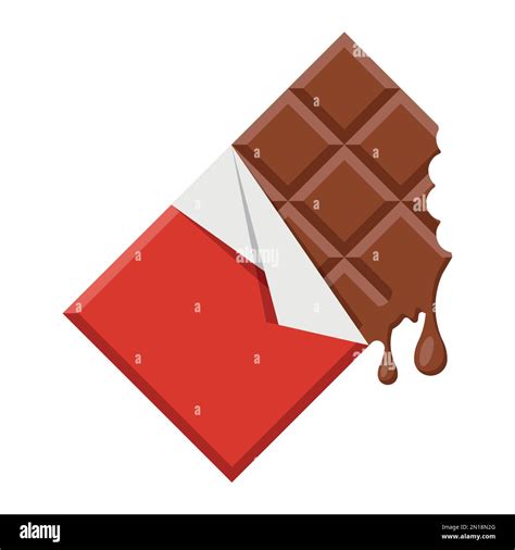 Chocolate Bar Icon Chocolate Bar Bitten With Pieces Vector Illustration Eps 10 Stock Vector