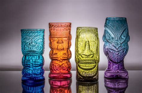 Tropical Tiki Mugs By Andrew Iannazzi Art Glass Drinkware Artful Home