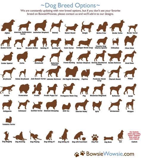 Dog Breed Chart I Like Degs Pinterest