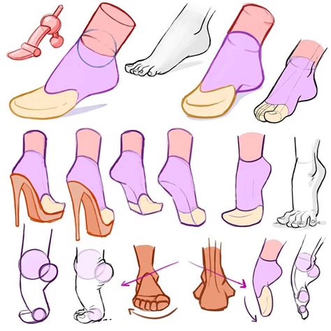How To Draw A Pair Of Cartoon Style Feet For Kids Rai