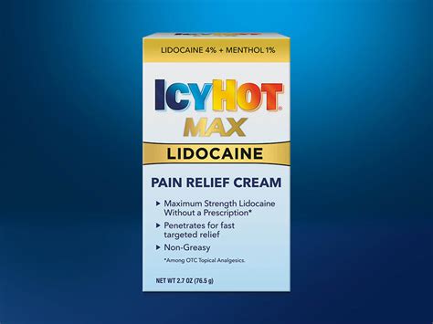Lidocaine Cream Icy Hot Pain Relief Cream