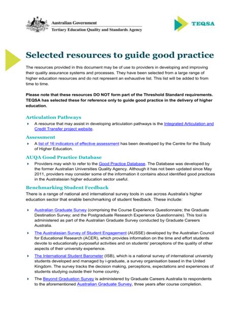 Auqa Good Practice Database Tertiary Education Quality