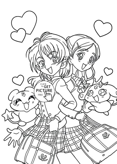 Cute Japanese Anime Coloring Pages Coloring Pages