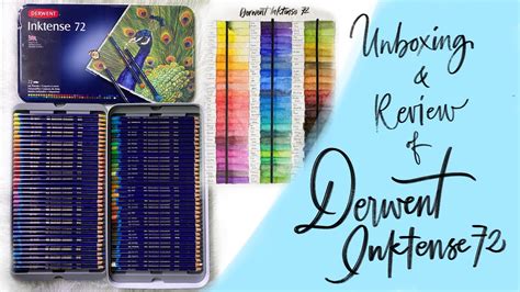 Derwent Inktense Colors Derwent Waterbrushes Unboxing Review Youtube