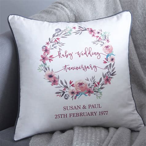 Personalised Anniversary Cushion By Koko Blossom