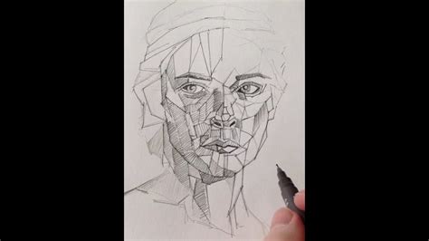 Drawing An Abstract Face Youtube