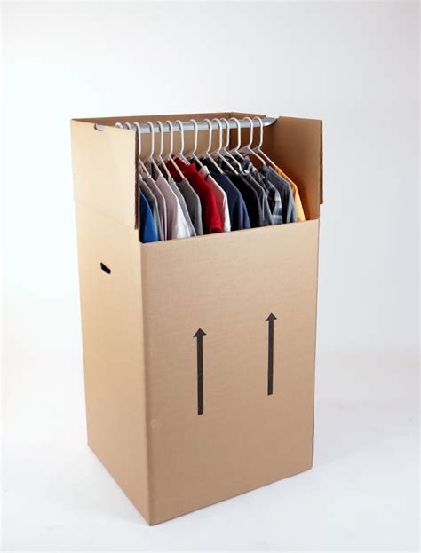 Large Wardrobe Moving Box With Bar Size24x21x46 Boxes4u