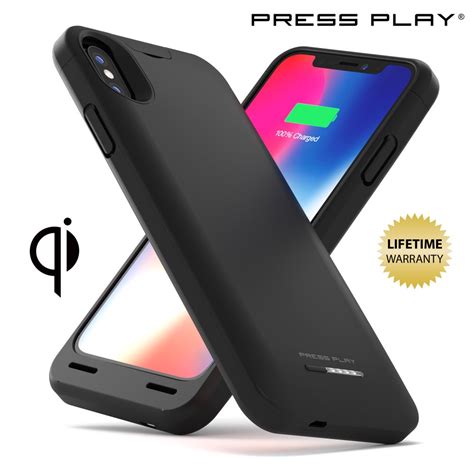 Iphone X Battery Case Apple Certified With Qi Wireless Charging Press