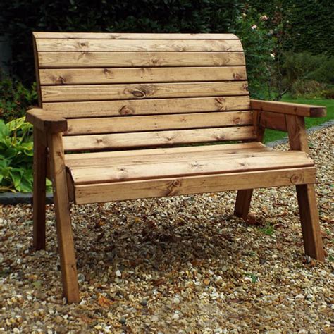 Traditional Two Seater Wooden Garden Bench