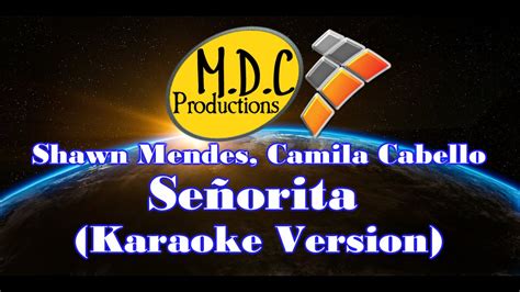 Shawn Mendes Camila Cabello Señorita Karaoke Version Youtube
