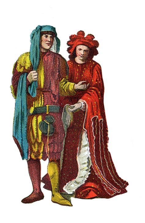Costumes Clipart Color Historical Costume Illustration Renaissance 03